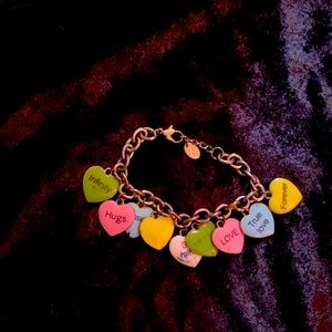 heart charmed bracelet